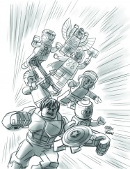 Marvel Universe Avengers Assemble #1 – LEGO Variant Sketch Cover