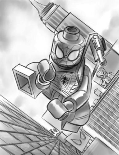 Daredevil #31 - LEGO Spider-man Sketch Variant