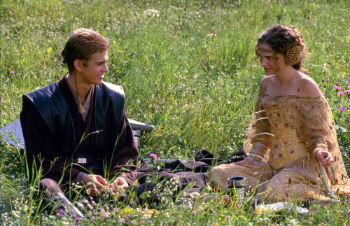 Apparently you can't screenshot the first meeting  in AotC... it's just too stupid. So, flowers