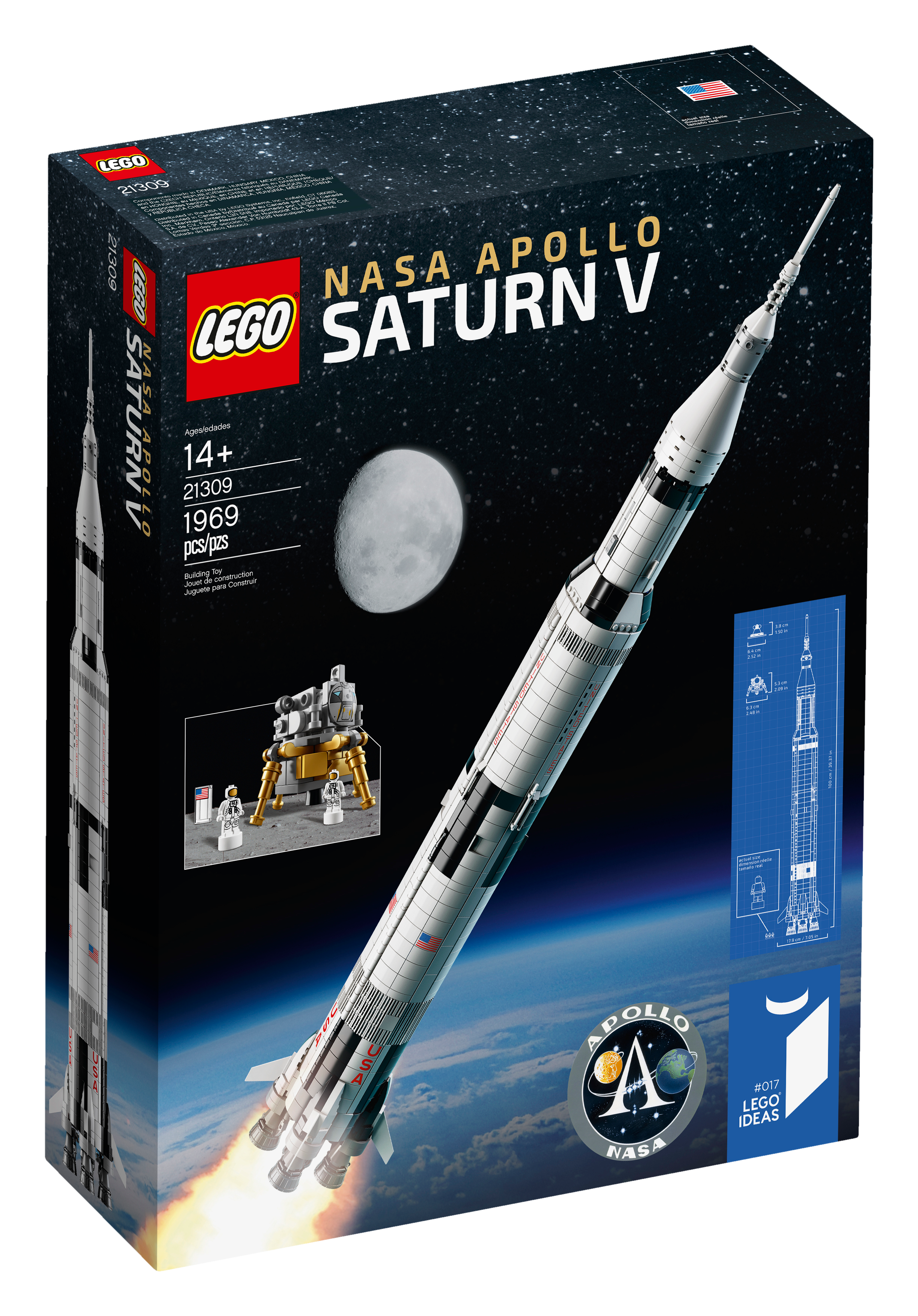 21309 LEGO NASA Apollo Saturn V box image