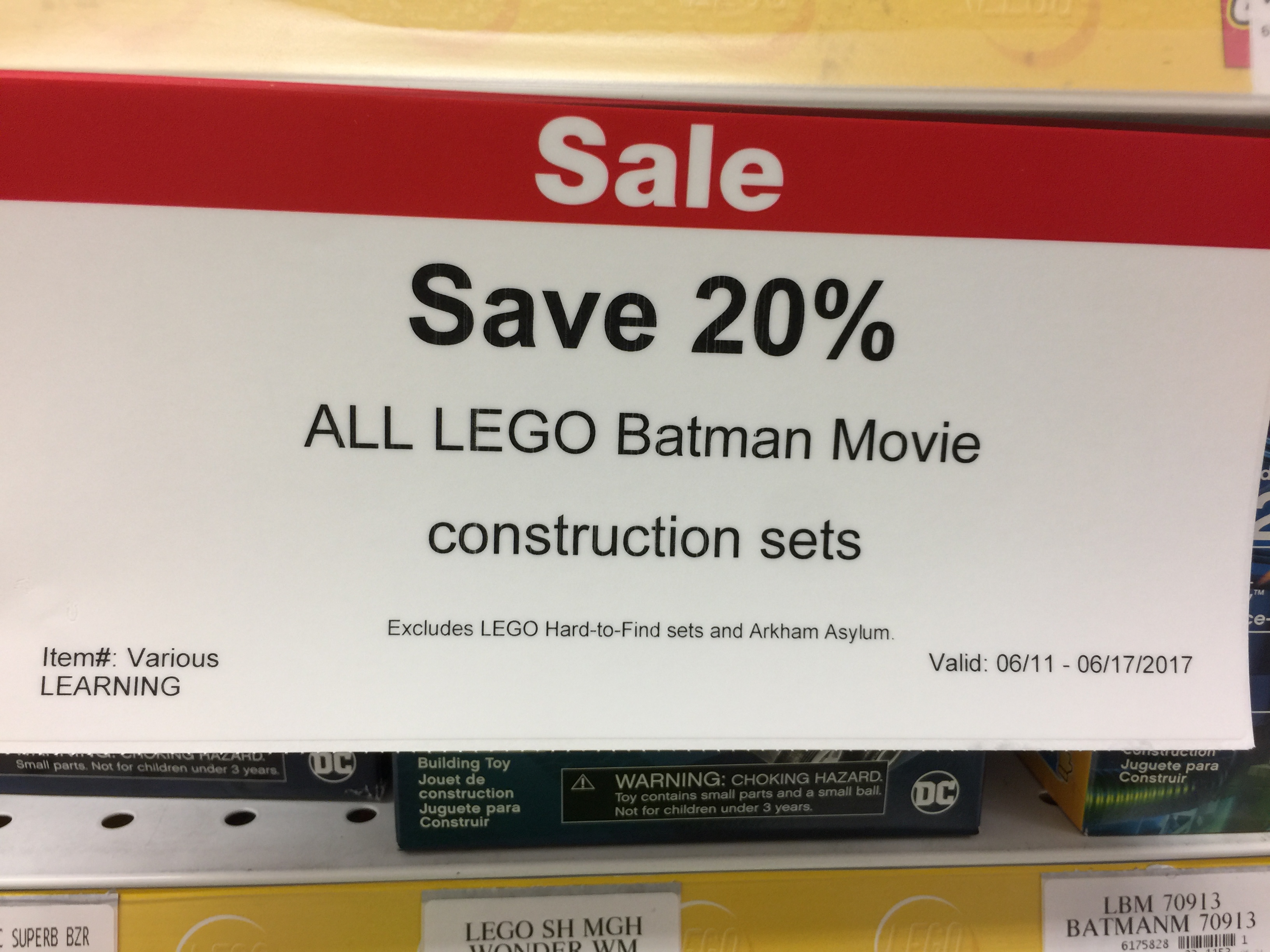 Toys R Us Offers Lego Batman Cave
