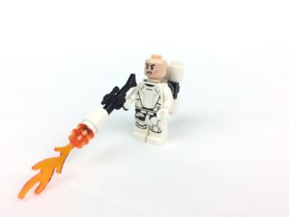 First Order Flametrooper minifig front without helmet