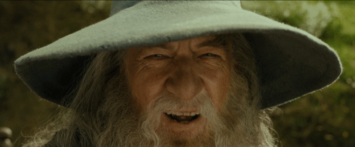 Gandalf laughing