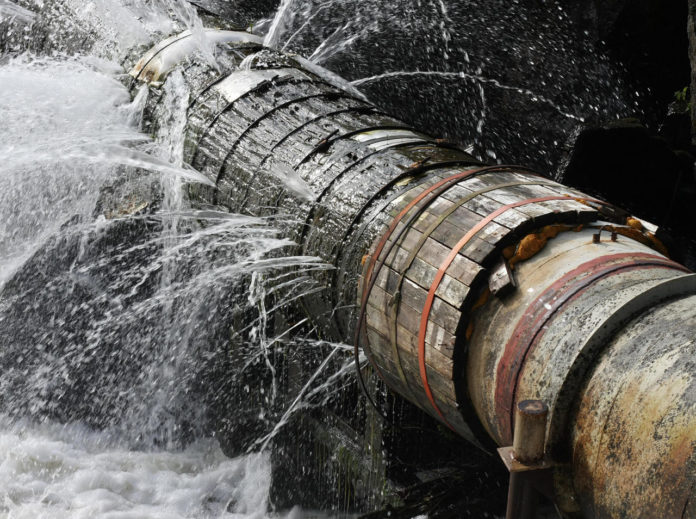 Image of a pipe burst