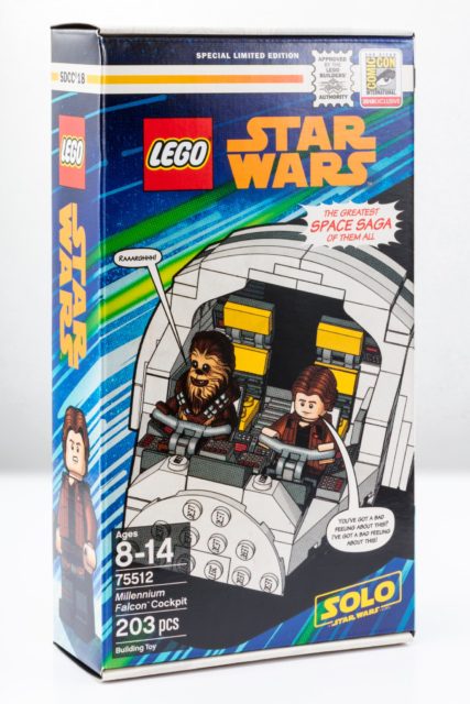 LEGO SDCC Exclusive 75512 Millennium Falcon Cockpit box