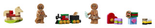 LEGO Gingerbread Baby on a train